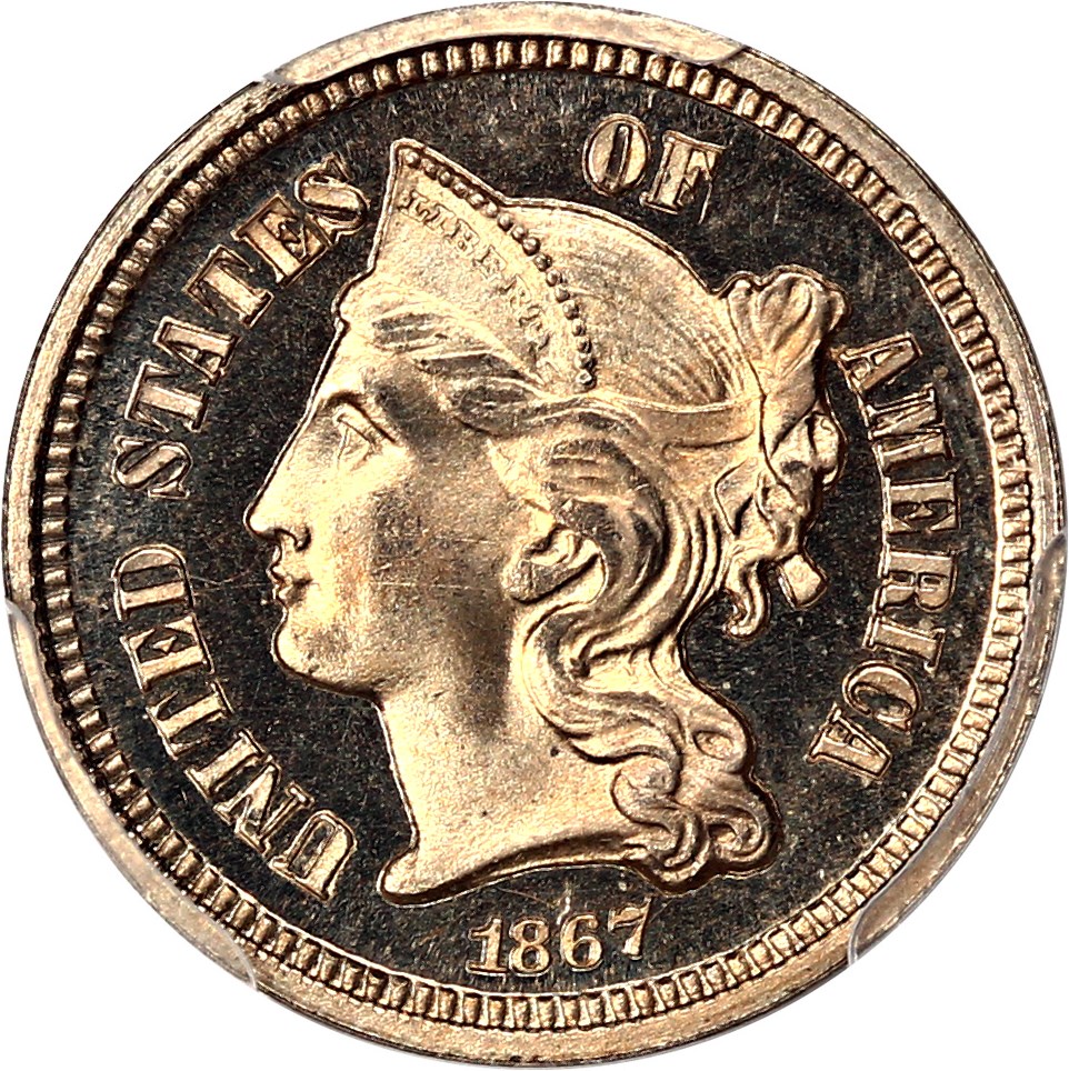 image for: 1867 3cN PCGS Proof 65 CAM
