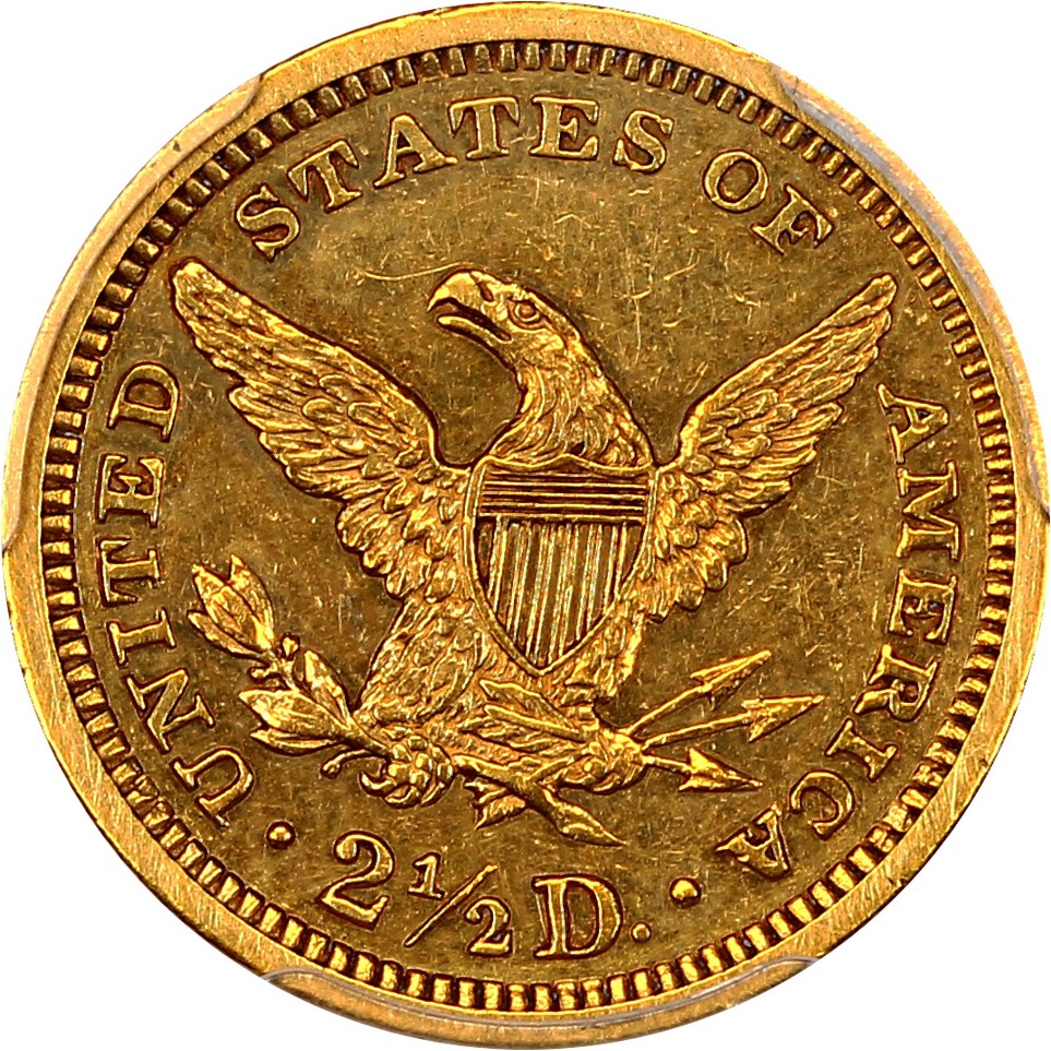 image for: 1863 $2 1/2 PCGS Proof 58