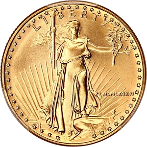 image for: 1986 Gold Eagle $25 PCGS MS69
