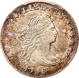 image for: 1798 10c PCGS AU58 (Large 8)
