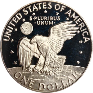 image for: 1974-S $1 PCGS Proof 70 DCAM (Silver, Standish Signature)
