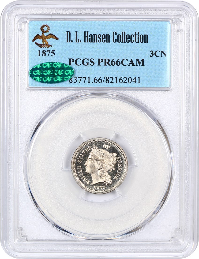 image for: 1875 3cN PCGS/CAC Proof 66 CAM
