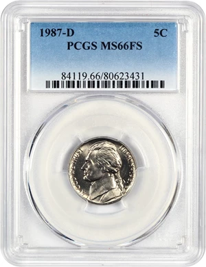 image for: 1987-D 5c PCGS MS66 FS