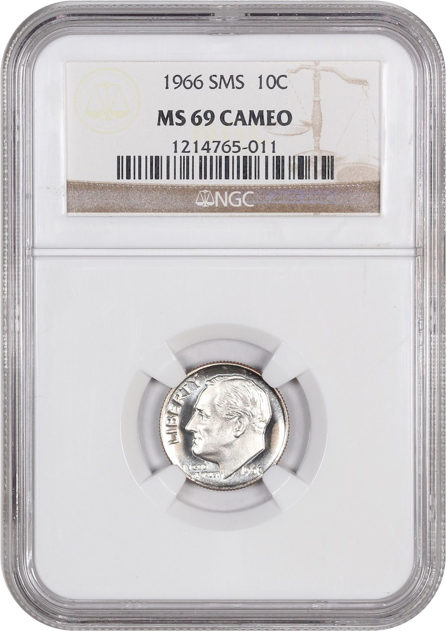 image for: 1966 10c NGC MS69 CAM (Special Mint Set)