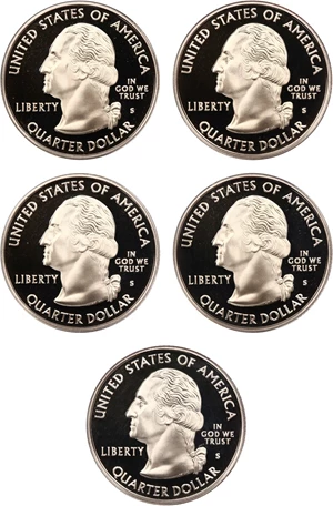 image for: Lot of 2007-S Idaho 25c PCGS Proof 69 DCAM (5 Coins)