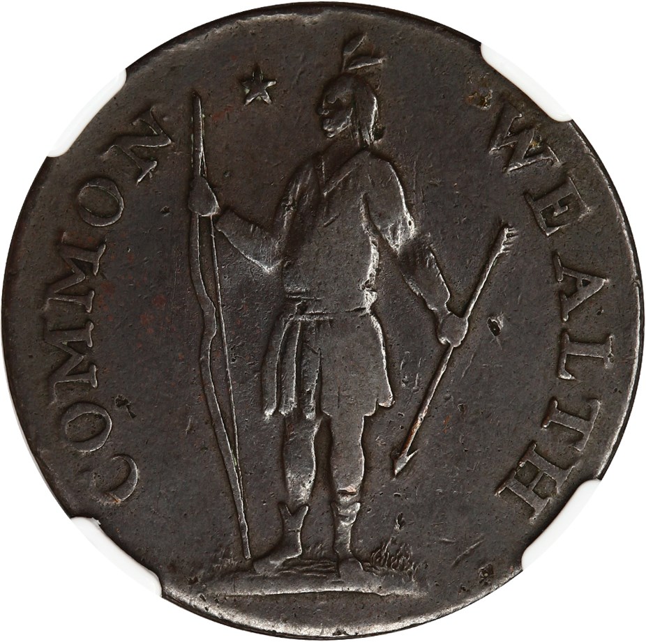 image for: 1787 Massachusetts Cent NGC VF25 BN (Horned Eagle)