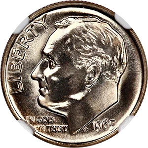 image for: 1965 10c NGC MS69 (Special Mint Set)
