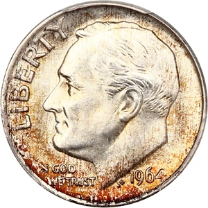 image for: 1964 10c PCGS MS66