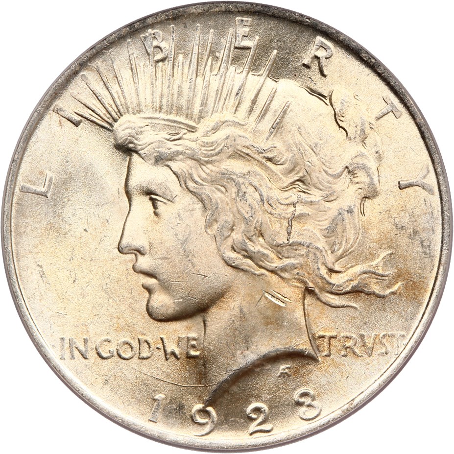 image for: Elite 30 VAM: 1923 $1 PCGS MS63 (VAM-1V, Extra Hair)