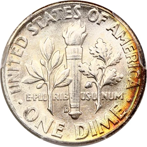 image for: 1960-D 10c PCGS MS66