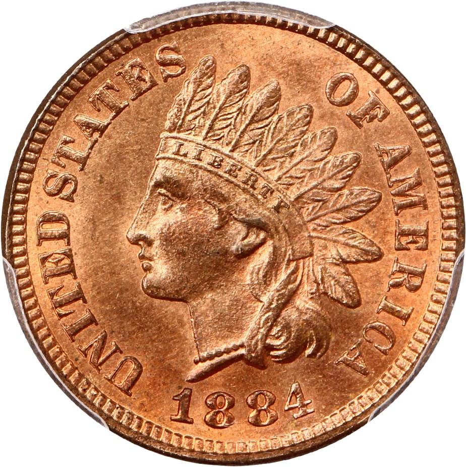 image for: 1884 1c PCGS MS65 RD