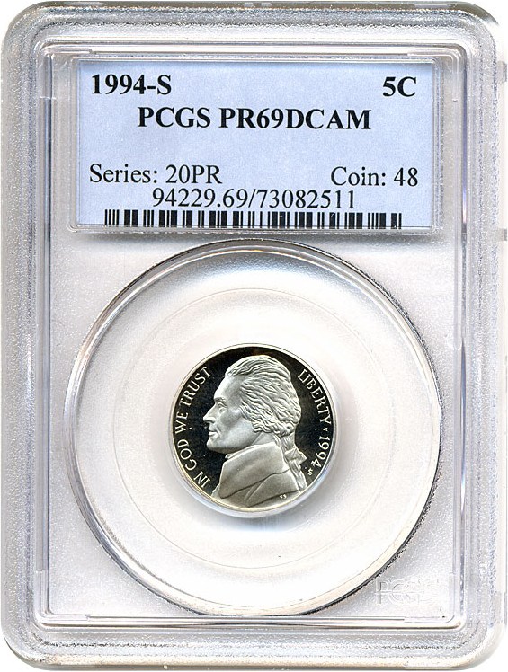 image for: 1994-S 5c  PCGS Proof 69 DCameo