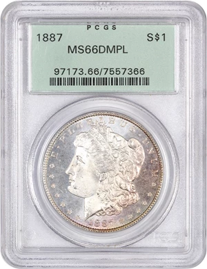 image for: 1887 $1 PCGS MS66 DMPL (OGH)