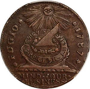 image for: 1787 Fugio PCGS XF40 (Cinquefoils, 8 Pointed Stars)