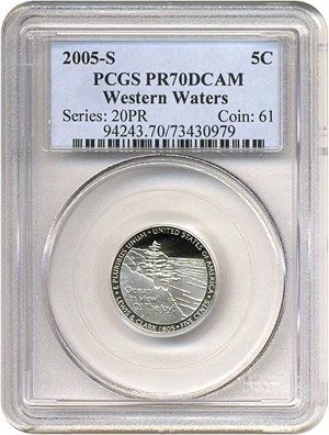 image for: 2005-S 5c Western Waters PCGS Proof 70 DCameo