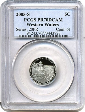 image for: 2005-S 5c Western Waters PCGS Proof 70 DCameo