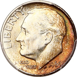 image for: 1960-D 10c PCGS MS66