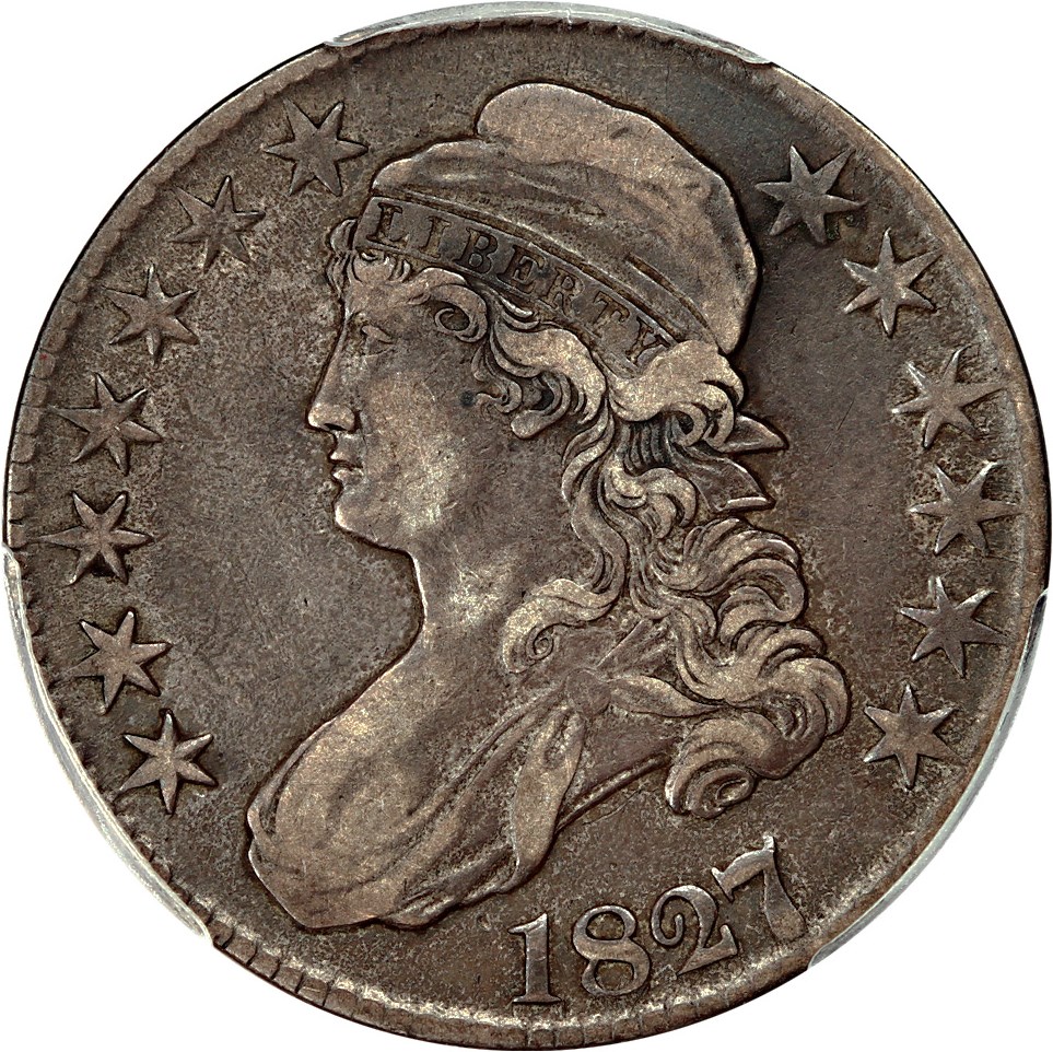 image for: 1827/6 50c PCGS VF35