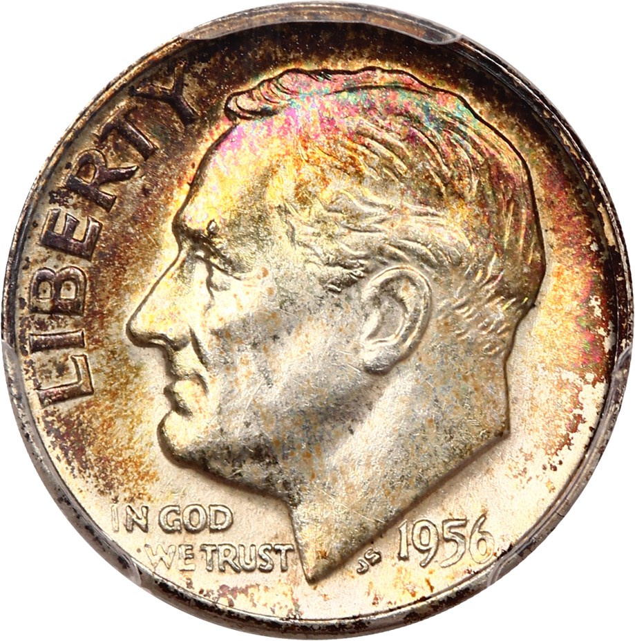 image for: 1956-D 10c PCGS MS66