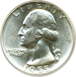image for: 1955-D 25c PCGS MS65