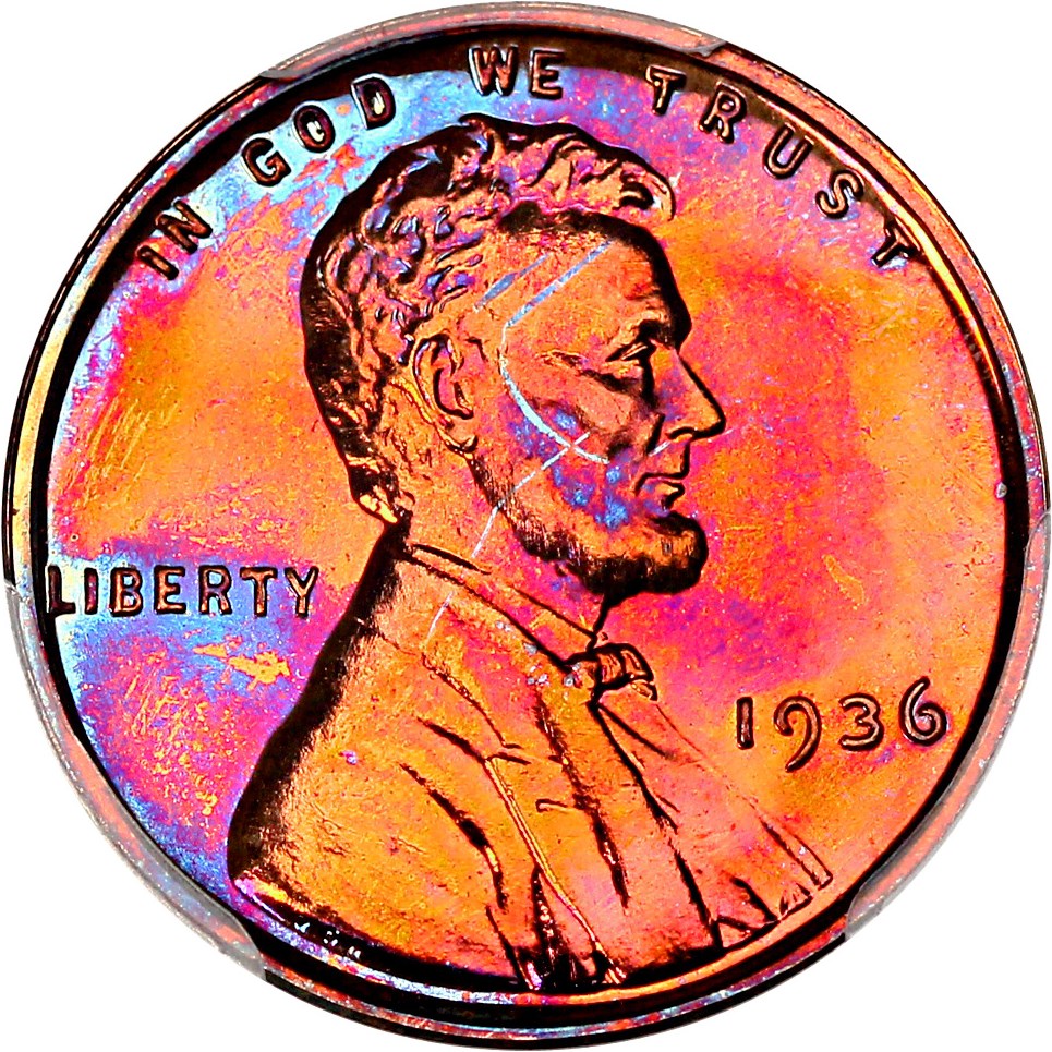 image for: 1936 1c PCGS Proof 64 RB (Type 2, Brilliant Finish)