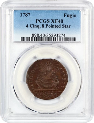 image for: 1787 Fugio PCGS XF40 (Cinquefoils, 8 Pointed Stars)