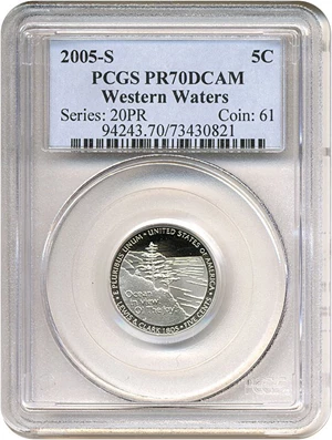 image for: 2005-S 5c Western Waters PCGS Proof 70 DCameo