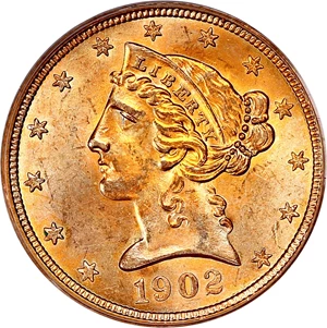 image for: 1902-S $5 PCGS MS63 (OGH)
