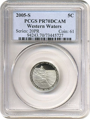 image for: 2005-S 5c Western Waters PCGS Proof 70 DCameo