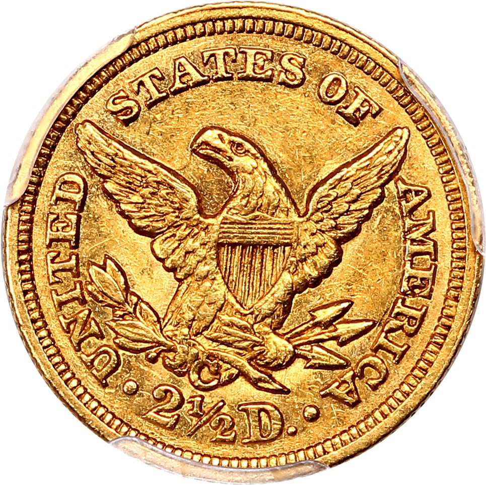 image for: 1849-C 2 1/2 PCGS/CAC AU58