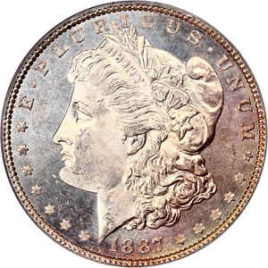 image for: 1887 $1 PCGS MS66 DMPL (OGH)