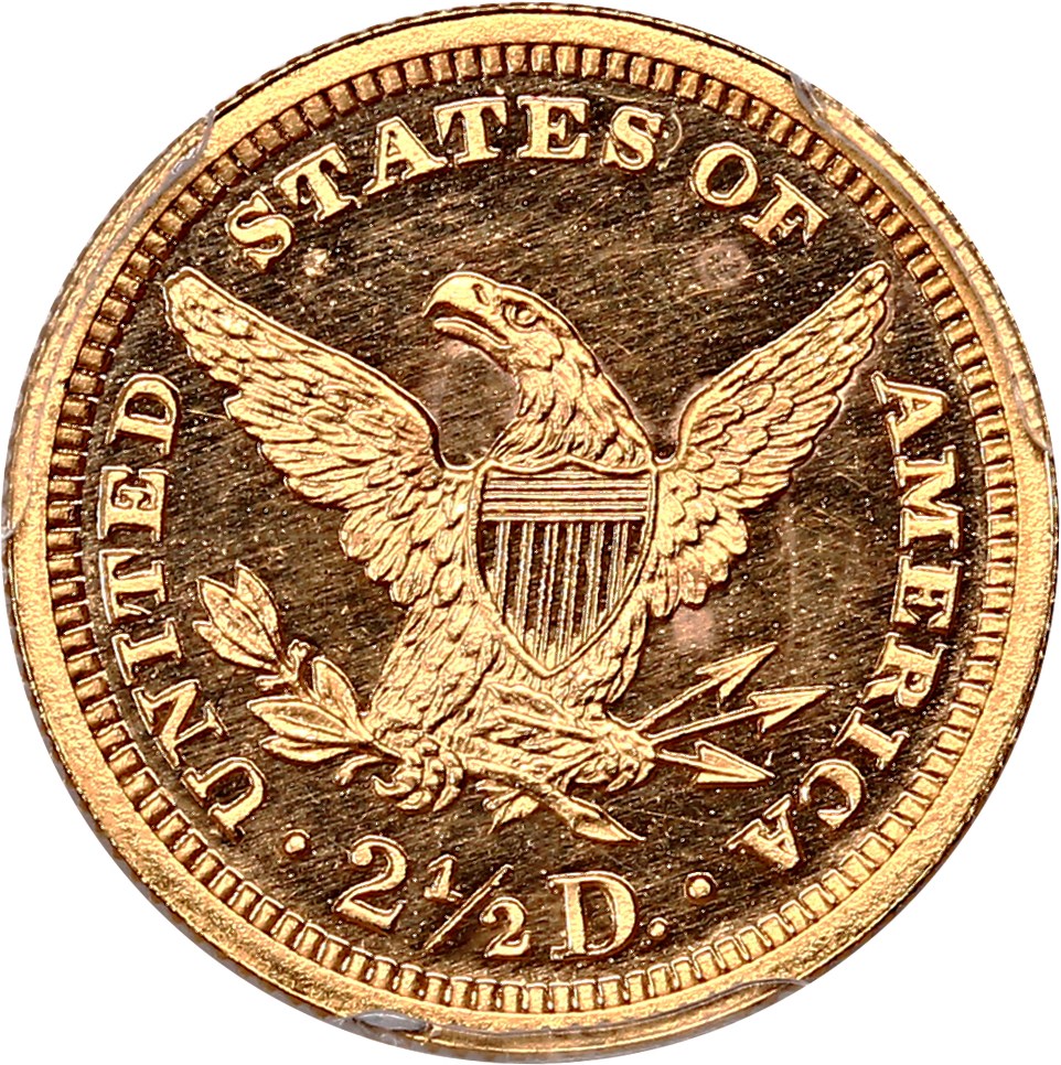 image for: 1884 $2 1/2 PCGS/CAC Proof 64 CAM