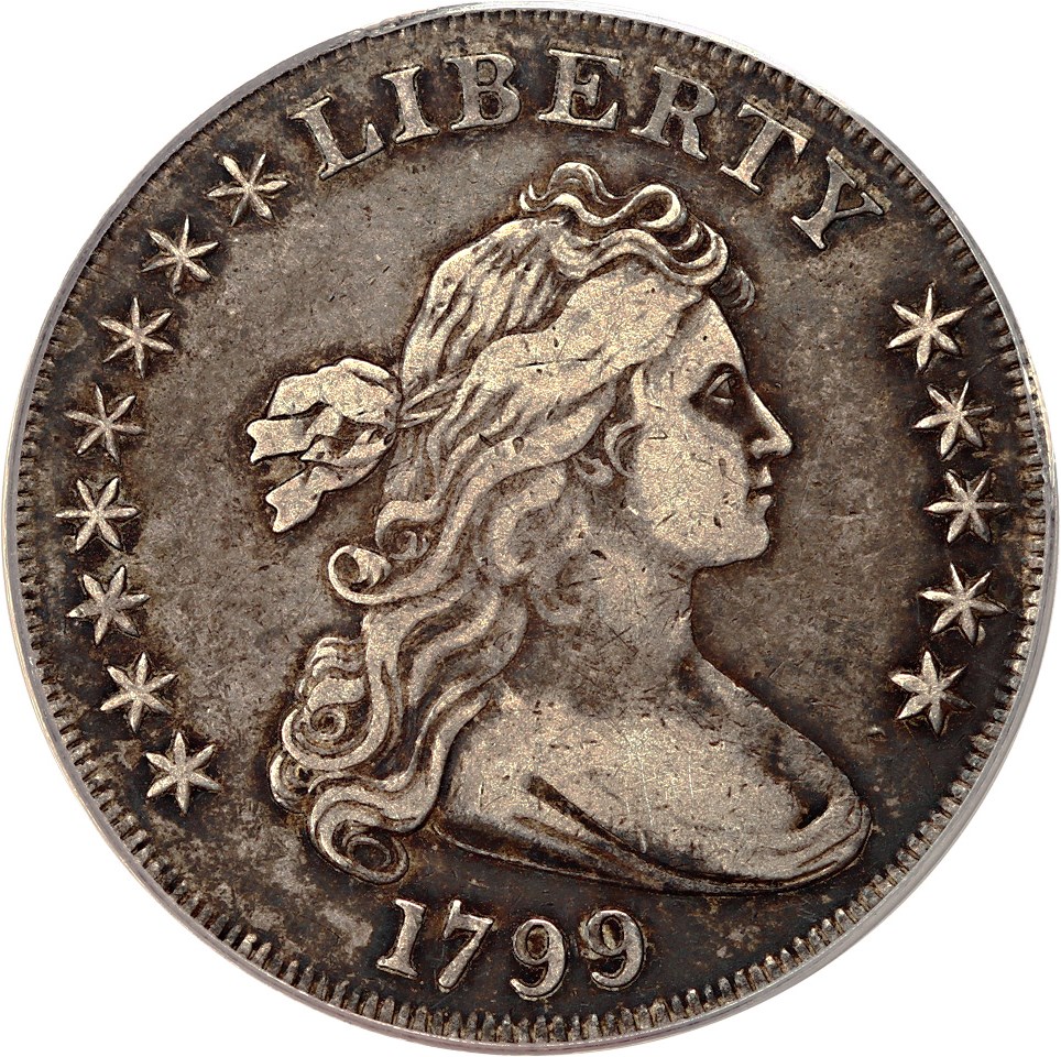 image for: 1799 $1 PCGS VF30 (B-23, BB-159, 8x5 Stars)