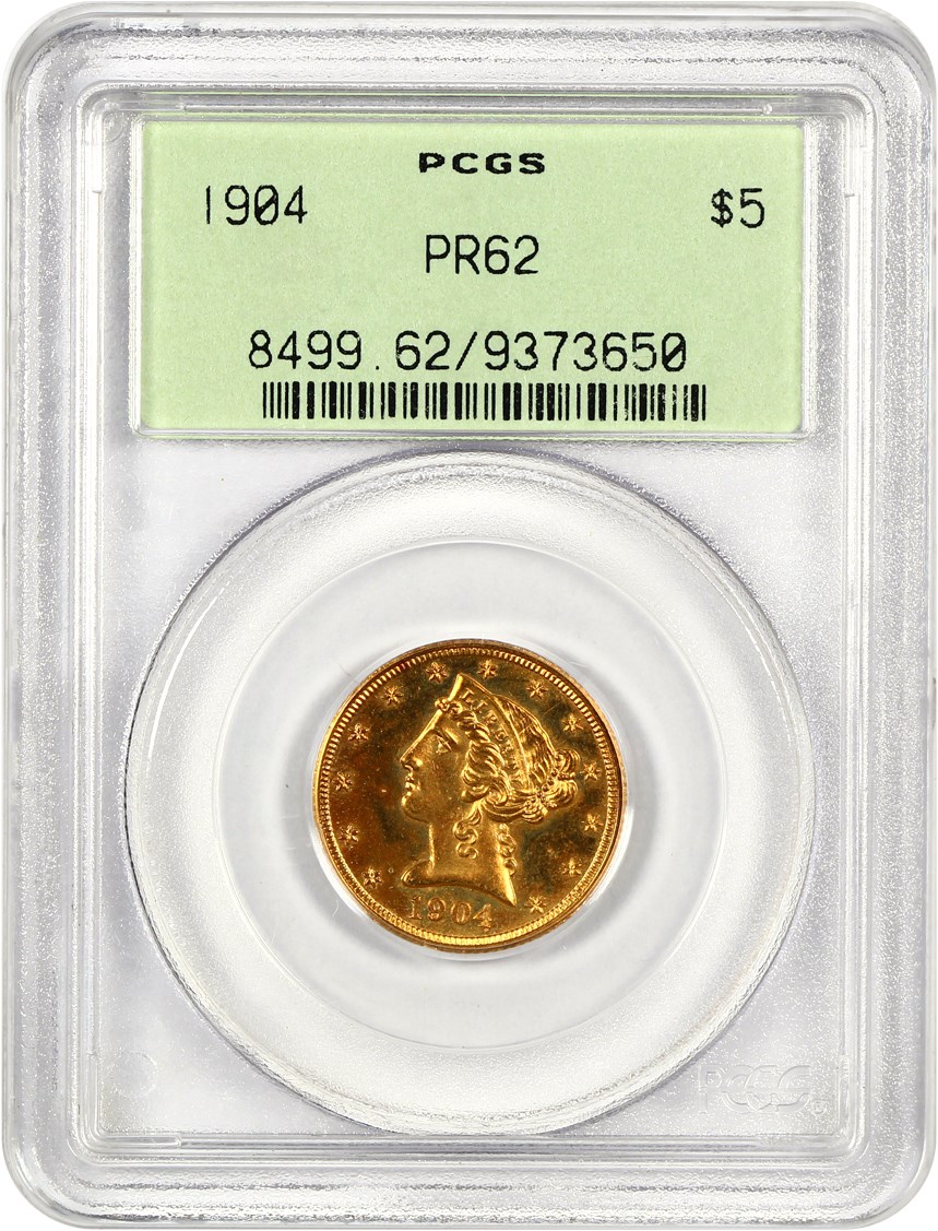 image for: 1904 $5 PCGS Proof 62 (OGH)