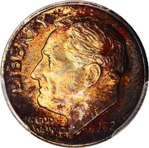image for: 1952-D 10c PCGS MS65 FB