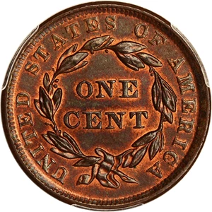 image for: 1839 1c PCGS MS65+ BN (N-11, Booby Head)
