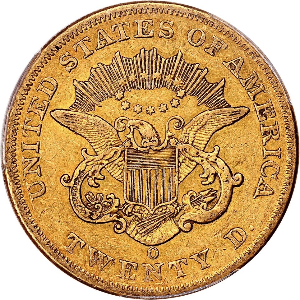 image for: 1859-O $20 PCGS XF40