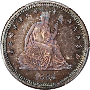 image for: 1884 25c PCGS/CAC Proof 66