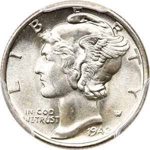 image for: 1942-S 10c PCGS MS64