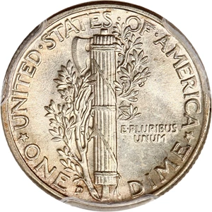 image for: 1943-D 10c PCGS MS66