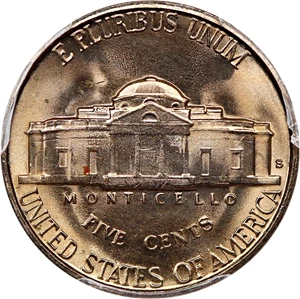 image for: 1940-S 5c PCGS MS66