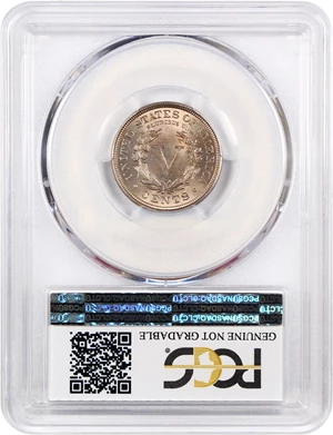 image for: 1895 5c PCGS UNC Details (Cleaned)
