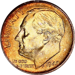 image for: 1948-S 10c NGC MS66 FB