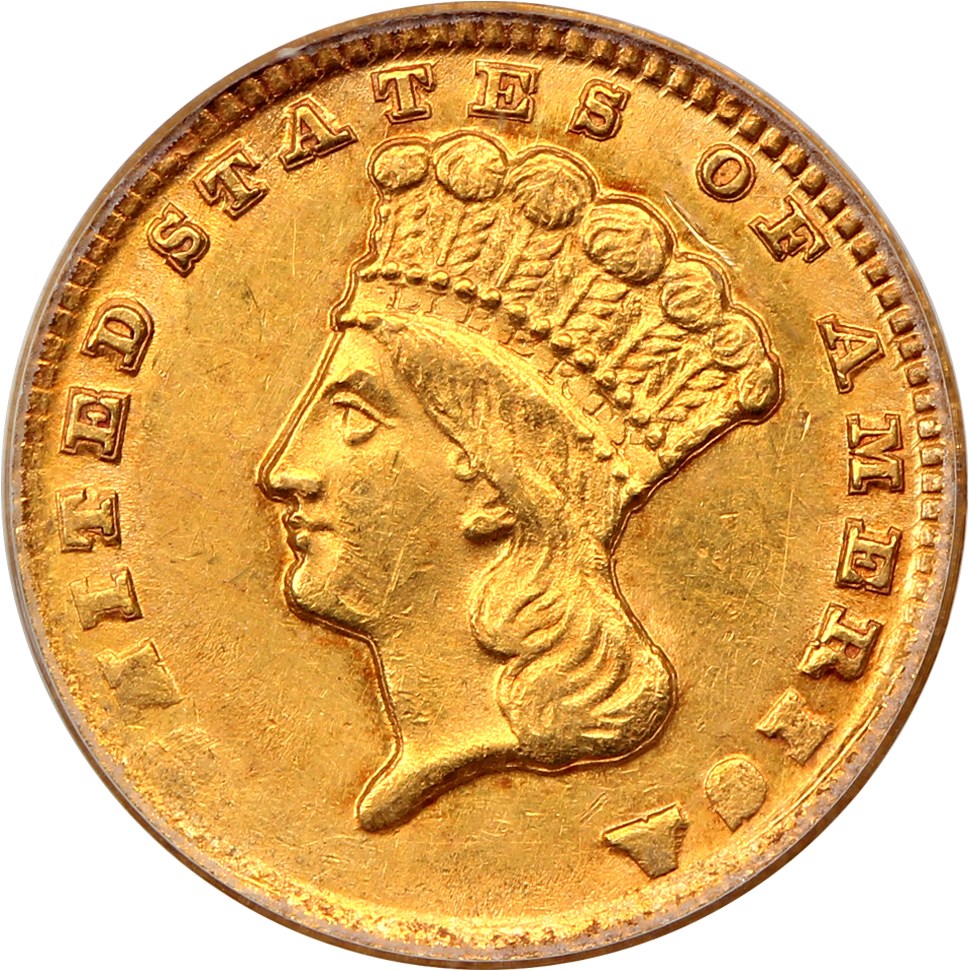 image for: 1861-D G$1 PCGS MS60