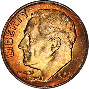 image for: 1954-D 10c NGC MS66