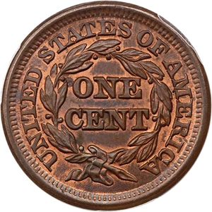 image for: 1846 1c PCGS MS65 RB (N-5, Small Date) Ex: Pogue Collection / Nafzger