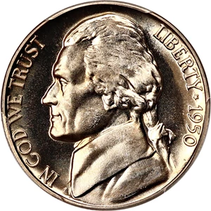 image for: 1950 5c PCGS Proof 67 CAM