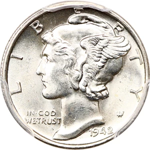 image for: 1942-S 10c PCGS MS65