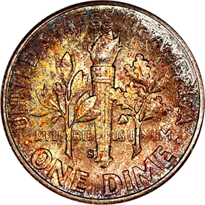 image for: 1951-S 10c NGC MS66 FB