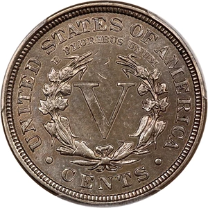 image for: 1907 5c PCGS AU Details (Surfaces Smoothed)